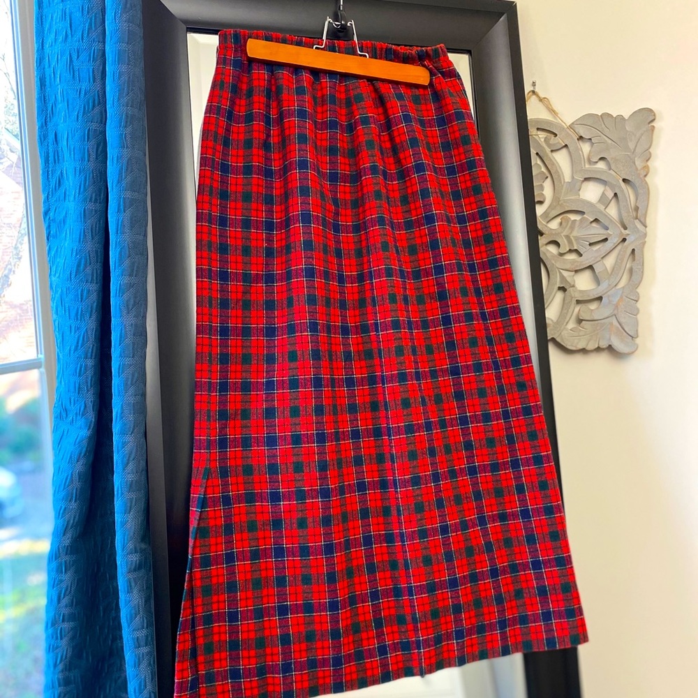 Long Plaid Skirt